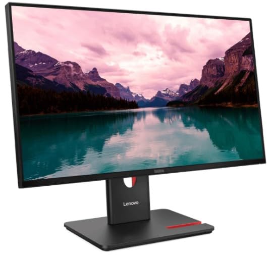 Image of Lenovo ThinkVision T24-40 Monitor | 23.8 inch (62.9cm) FHD IPS 120Hz Monitor | 4ms, 99% sRGB|Tilt, Swivel, Pivot, Height Adjust Stand | Black | 64A4MARXIN