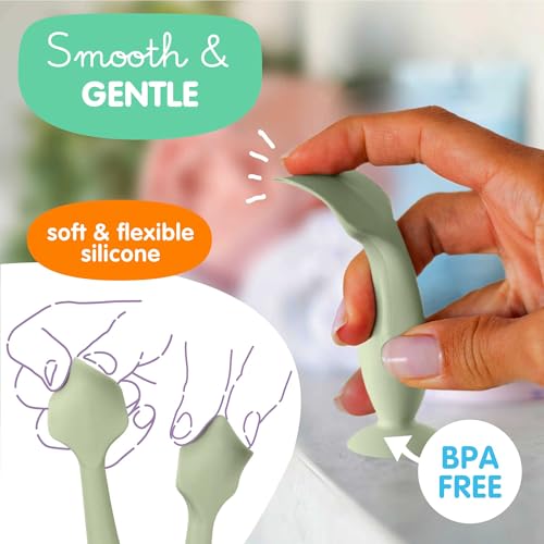 Image of Bumco Baby Bum Brush + Travel Diaper Cream Spatula Set (Sage Green)