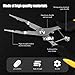 Hikary Long Nose Fishing Pliers,Ice Fishing Gear,Stainless Steel Hook Remover Braid Cutter Rustproof Fishing Multi-Tools Fishing Gripper for Freshwater Saltwater
