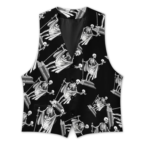 Master-Allegory-Life-Deaths Men's Suit Vest Slim Fit Business Dress Party Pattern Waistcoat Vest Top3
