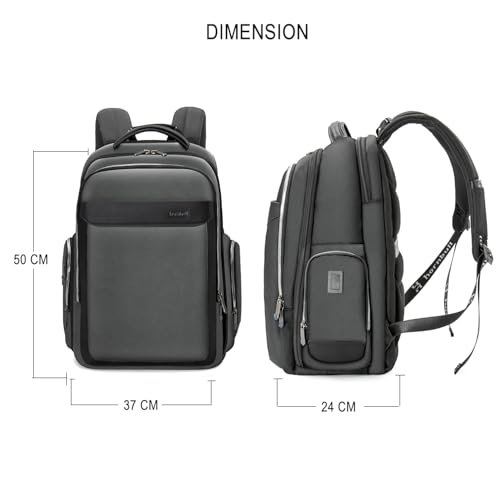 Image of HORNBULL Travel Backpack for Men 45L Large Heavy Duty Office Travel Laptop Bag Fit Upto 17 inch Laptop 1680D Polyester Water-resistant Padded Overnight Laptop /Clothes Bag with Multi-Pocket