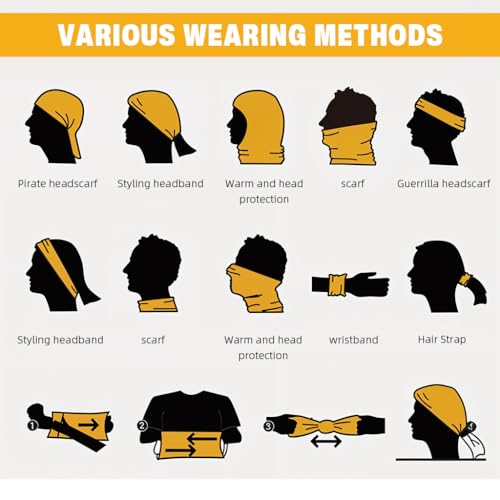 Image of Proberos 2 Pcs Riding Neck Gaiter Face Mask Windproof UV Protection Face Mask Neck Gaiter Bike Running Outfoot Breathable Quick Dry Fashion Sport Gaiters Bandana for Men Women