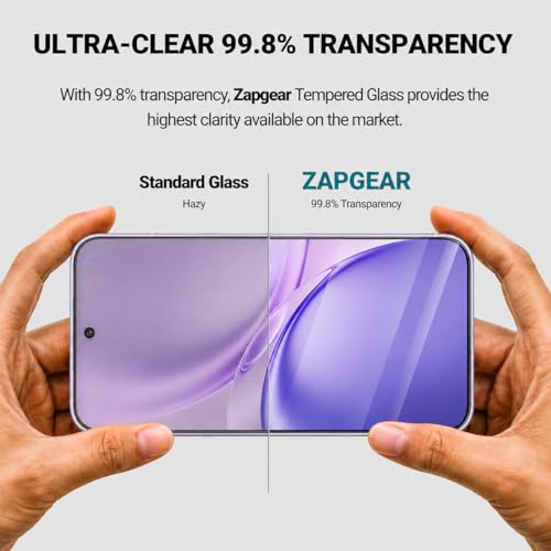Image of Premium Tempered Glass for Vivo X300 FE | Edge-to-Edge Full Coverage | 9H Hardness | Bubble-Free & Case Friendly HD Clear Screen Protector