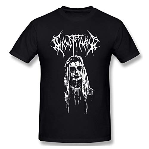 Men's Short Sleeve Ghostemane Lil Pump Uzi Xan Yachty Pouya Gbc Peep Oversized Classic Print Casual Black M