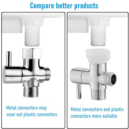 Fat-Cattie Handheld Bidet Sprayer for Toilet,Brass Bidet T Adapter with Shut,3 Way 7/8" x 7/8" x G1/2(0.8" or 20mm),Metal T Valve for Bidet(Bidet T Valve Adapter)