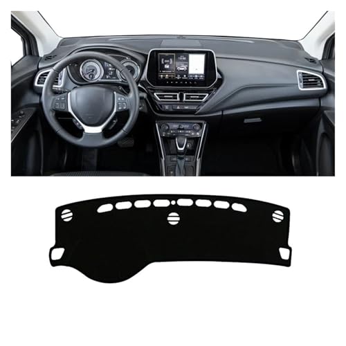 Tapis de tableau de bord antidérapant Suzuki S-Cross MK3 confort de conduite estivale noir