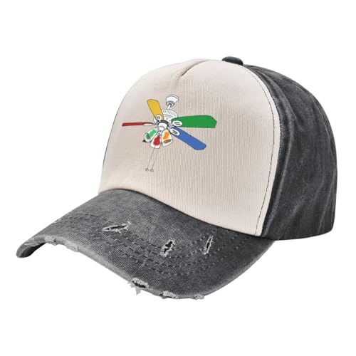 Arc-en-Ciel Plafond Fan Casquette de Baseball Hip Hop Plage Sortie drôle Chapeau Femmes Plage Mode Hommes Coton, pour Toutes Les Saisons