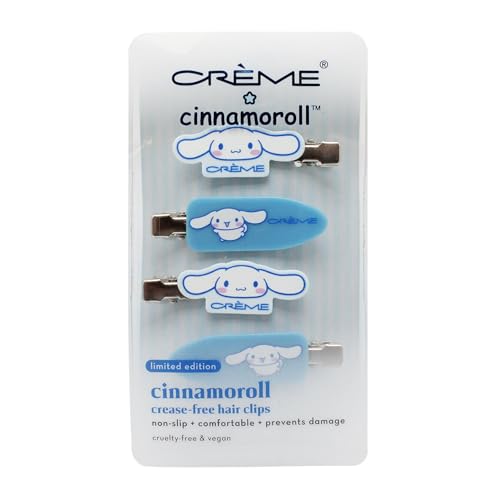 The Crème Shop x Cinnamoroll Pinzas para el Cabello - Clips cómodos sin daño ni marcas para cuidado de la piel, maquillaje y peinado (Pack de 4) miniatura 2