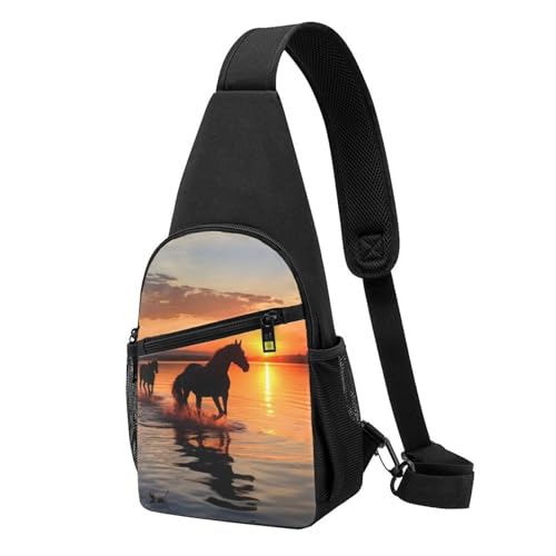 Sac à dos à bandoulière chevaux du lac idéal pour vos randonnées et sorties citadines