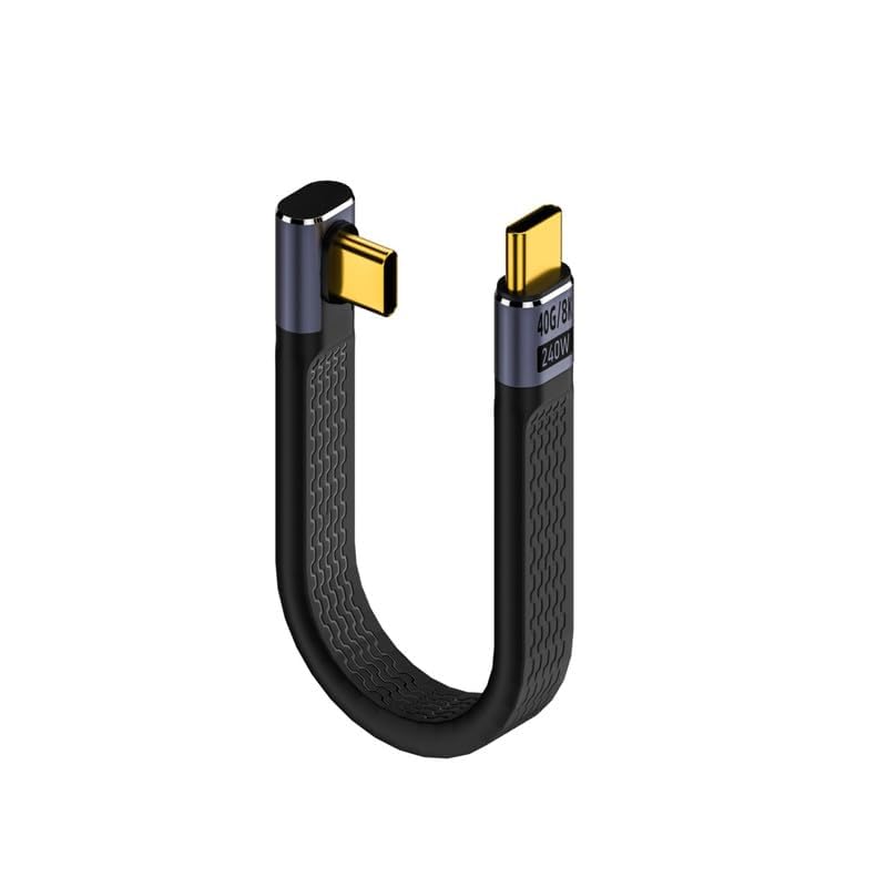 Tobo USB C Cable, 240W USB C to USB C 0.4FT Right Angle Cable Support Thunderbolt 4/3/USB4, 8K@60HZ Display,40Gbps Data Transfer for PowerBank,External SSD,Docking,MacBook,Phone (TD-1165CC)-image-22