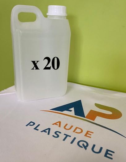 Bidon 2 litres récipient plastique gradué hermétique grand volume