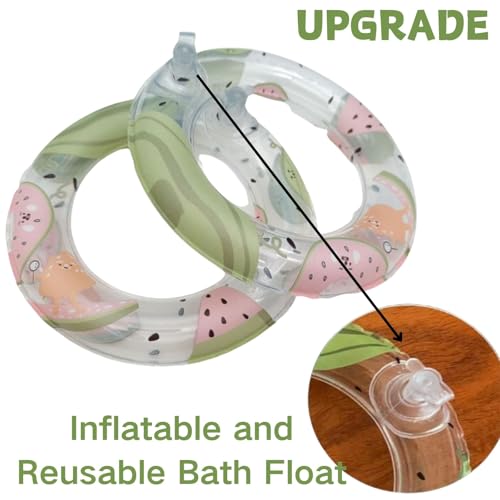 Image of 5 Pack 4.3 Inch Inflatable Turtle Swimming Ring Turtle Floating Platform Toy Small Animal Floaties Swimming Ring Basking Rest Dock for Turtle Tortoise (Fruit)