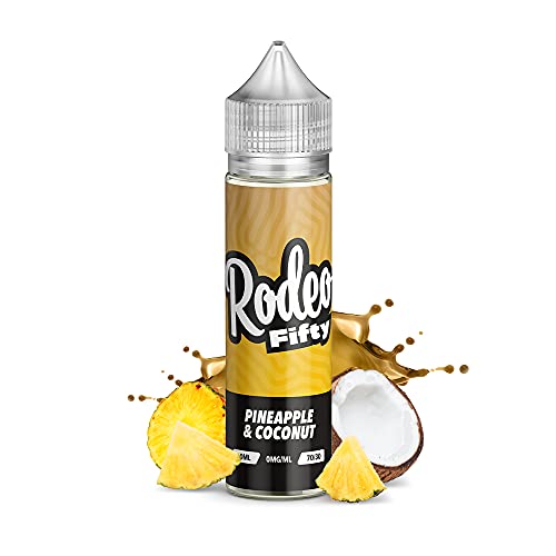 Rodeo-50ml-Pineapple-Coconut-Vape-Juice-E-Liquid-for-E-Cigarettes-Shortfill-Bottles-for-E-Cig-All-Day-Vaping-No-Nicotine-0mg-Vape-Liquid-with-Unique-Flavours-Single