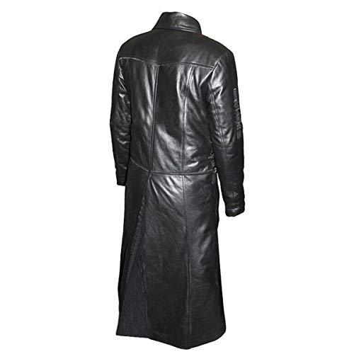 Men's The Punisher Frank Castle Thomas Jane Leather Trench Coat Black3