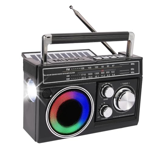 Enceinte solaire portable avec radio d'urgence et éclairage pour vos pique-niques