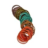 fondina elastica per capelli in viscosa sottile senza cuciture con elastico filettato, filettata color caramella