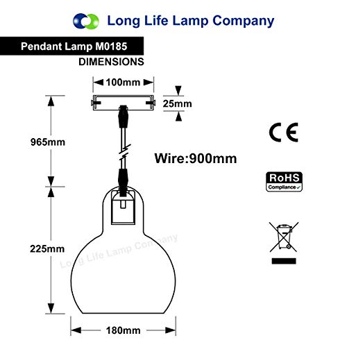 Mini Globe Clear Glass Pendant Light Modern Transparent Lamp Shade Chrome Ceiling Rose M0185G - Image 3