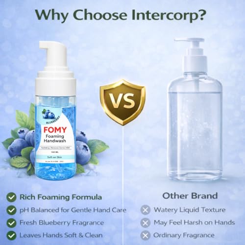 Image of Hydrating Foaming Blueberry Handwash | Dispenser Bottle (160ml) & Refill Bottle (500ml) | Soft & Refreshing Combo Pack | 99% Germs Protection