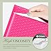 METRONIC 4x8 Bubble Mailers 200Pack, Waterproof Pink Bubble Mailers, Self Seal Padded Envelopes for Small Business Packaging Supplies Padded Mailer Usable Size 4x7