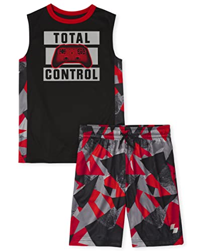 The Children's Place Boys The Children's Place Muscle Tank Top And Performance Basketball Shorts Set Shirt, Black-2 Pack, X-Large Us #TOP12