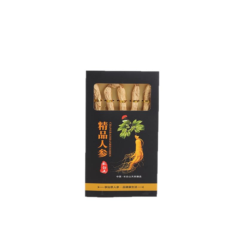 JZFDSBA Premium Changbai Mountain Ginseng Root Gift Box Set 5-Count