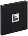 Produktbild walther design Fotoalbum schwarz 30 x 30 cm Leinen mit Cover-Ausstanzung, Black and White FA-217-B