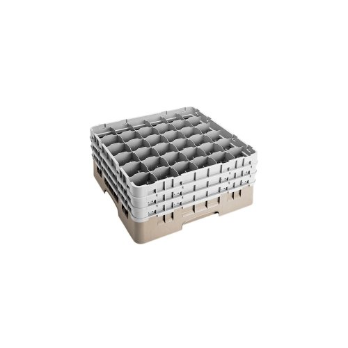Camrack Glass Rack, W/3 Extenders, Full Size, Low Profile, 36 Compartments, 2-7/8'' Max. Dia., (3 Pieces/Unit)
