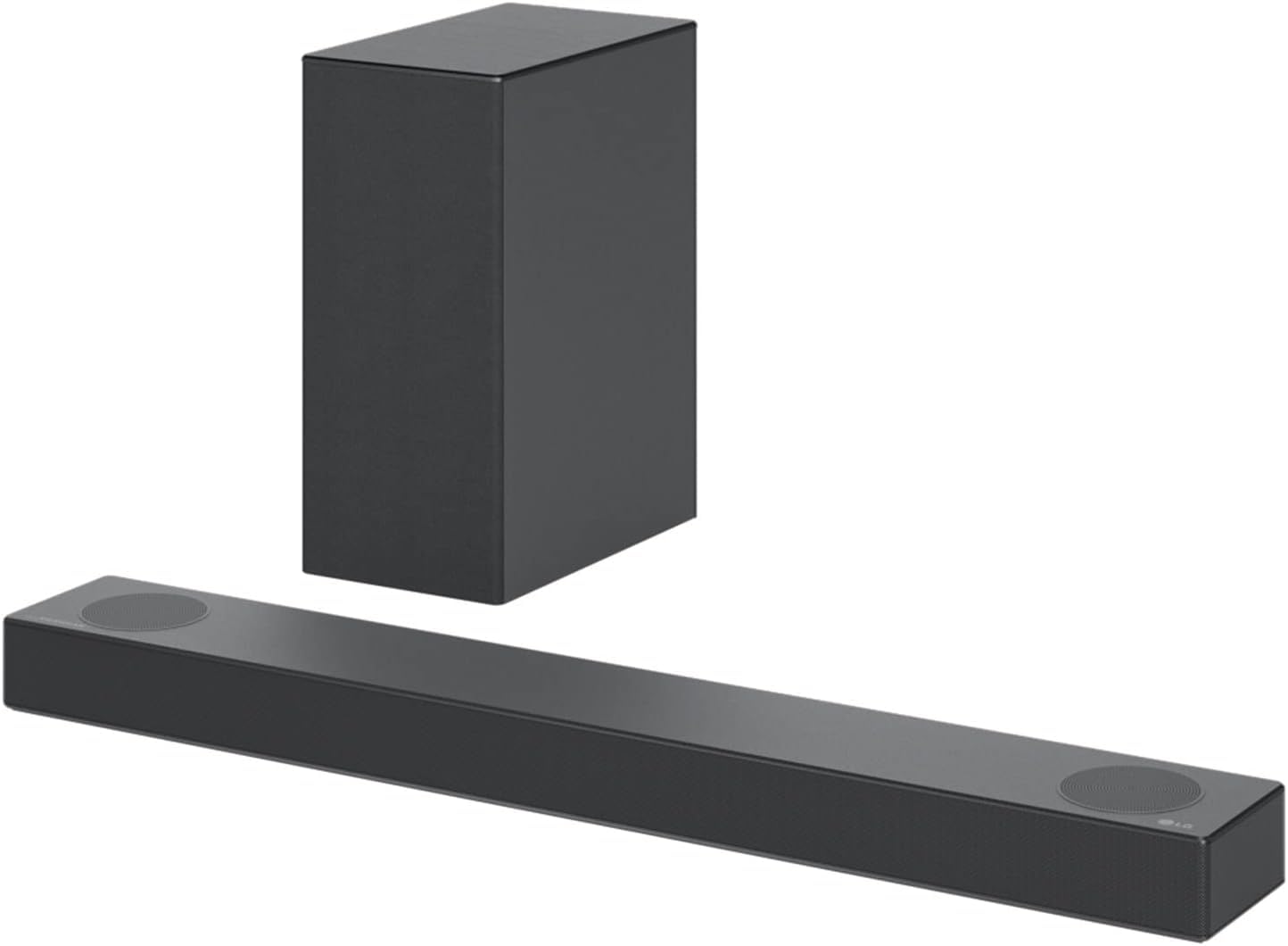 LG S75Q Soundbar TV 380W, 3.1.2 Canali con Subwoofer Wireless, 2 canali up-firing, Audio Meridian, Dolby Atmos, DTS:X, AI Sound Pro, Audio ad Alta Risoluzione, Bluetooth, Ingresso Ottico, HDMI in/out