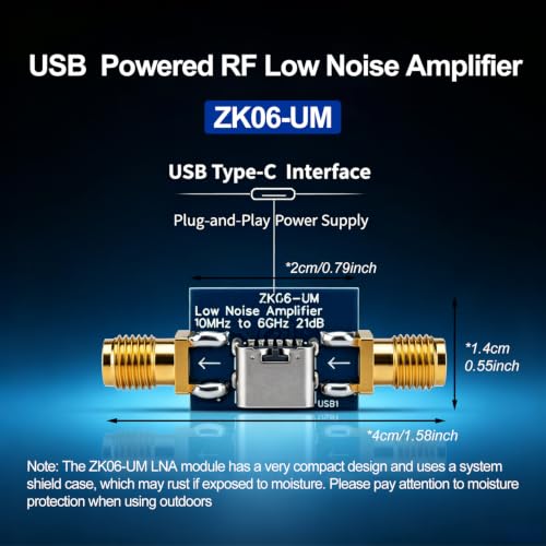 Image of AURSINC TinySA Ultra ZS406 with ZK06-UM LNA Boosts RF Sensitivity