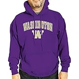 Campus Colors Adult Arch & Logo Soft Style Gameday Hooded Sweatshirt (Washington Huskies - Purple,...