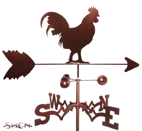 SWEN Products Hand Made Rooster Cock Cuckoo Chicken Garden Stake Weathervane ~New~
