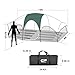 CAMPROS CP Tent-8-Person-Camping-Tents, Waterproof Windproof Family Tent, 5 Large Mesh Windows, Double Layer, Divided Curtain for Separated Room, Portable with Carry Bag - Dark Green