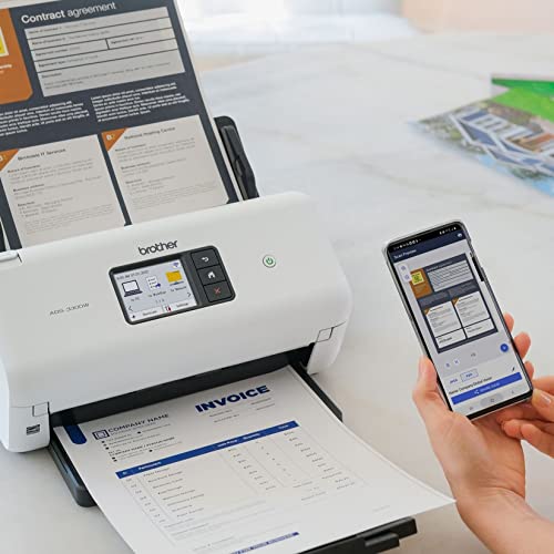 Brother Ads-3300W Wireless, High-Speed Desktop Scanner | 2.8-Inch Touchscreen | Scans Up To 40Ppm1 #TOP4