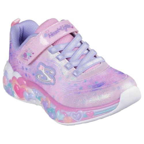 Skechers Kids Girls Eternal Heart Lights Sneaker, Link Pink/Multi, 9 Toddler by Skechers - Used condition - Image 4
