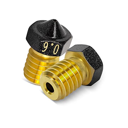 4-Pack Non Stick PTFE Coated m6 Nozzle 0.6mm Compatible with Anycubic Kobra Mega S X Chiron, Prusa i3 MK3S Prusa Mini Mini+ Extruder V6 Hotend 3D Printer (4x0.6mm Nozzles)