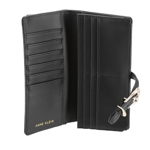 Anne Klein Womens 2 Piece Buckle Wallet, Black4