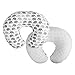 Boppy Premium Pillow Cover, Gray Elephants Plaid, Ultra-soft Microfiber Fabric in a fashionable two-sided design, Fits All Boppy Nursing Pillows and Positioners