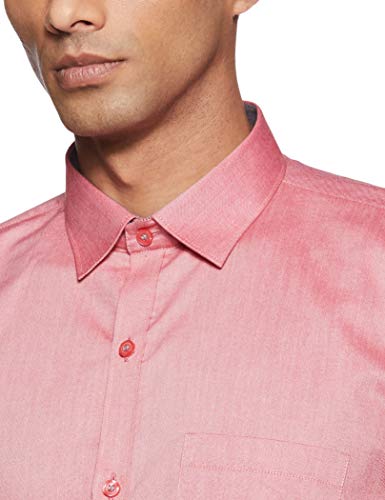 Image of Hang & Wear Men's Plain Regular fit Formal Shirt (MSCHAMBRAY-16- Peach 36
