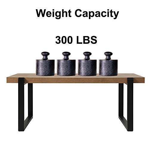 Foluban Rustic Coffee Table,Wood And Metal Industrial Cocktail Table For Living Room, 47 Inch Oak #TOP2