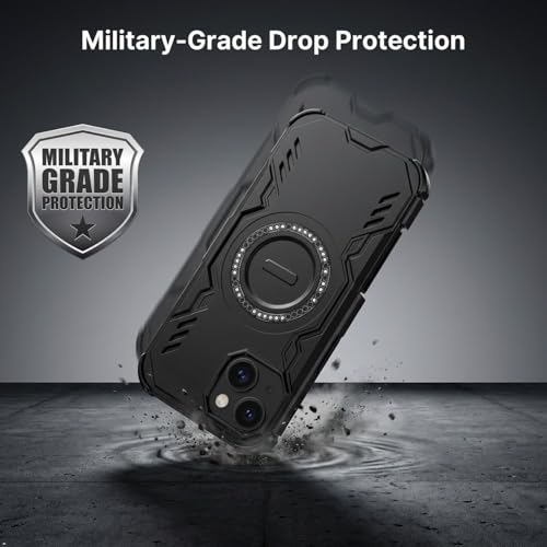 Image of ShieldTech Back Cover Case for Apple iPhone 14 Plus | 360 Protection Mobile Phone Case Mag-Safe | Camera Protection | i Phone 14 Plus Back Cover | iPhone 14Plus - Black TPU+PC