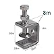 8 Stück C Klemme 30mm Trägerklemme Edelstahl C Klemme Klein Einstellbereich 0-25mm Schweißklemme C Klemmen für Schweißen, Zimmerei, Werkzeug, Heimwerken, Holzbearbeitung