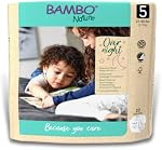 Bambo Nature Hypoallergenic Overnight Baby Diapers, Eco-Labelled Overnight Diapers, Totally Chlorine-Free, Skin Friendly, Super Absorbent - Size 5 (22 Count)