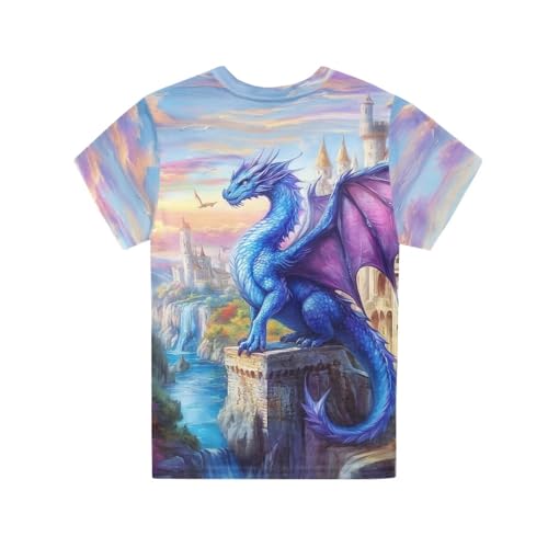 Image of WELLFLYHOM Kids Tshirts Girls Boys Short Sleeve Crewneck Tees Shirts Casual Sport Pullover Tops Size 3-16 Years
