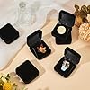 FINGERINSPIRE Challenge Coin Wood Presentation Box Dark Red Square With