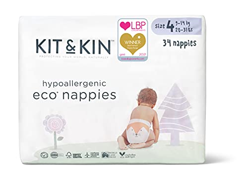 Kit & Kin - Pañales talla 4 (4 paquetes de 34, 136 pañales) Cover