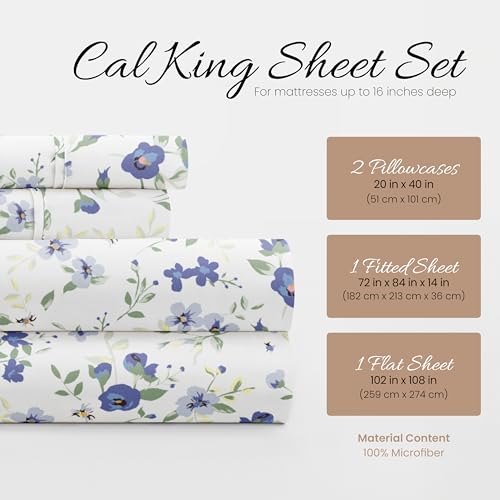 Hotel Collection Ieh-4 Piece-BLS-CK-LB Home Collection Blossom 4 Sheet Set