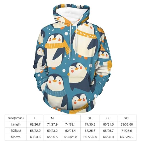 Pull pingouin idée cadeau originale sweat-shirt à capuche mixte S