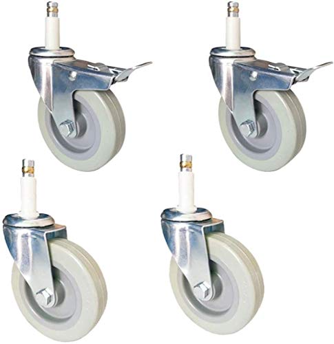 Roulette pivotante robuste lot de 4 pour chariot meuble établi cuisine 4"