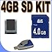 4GB SD/HC Memory Card Secure Digital BigVALUEInc Accessory Saver Bundle for Pentax Cameras