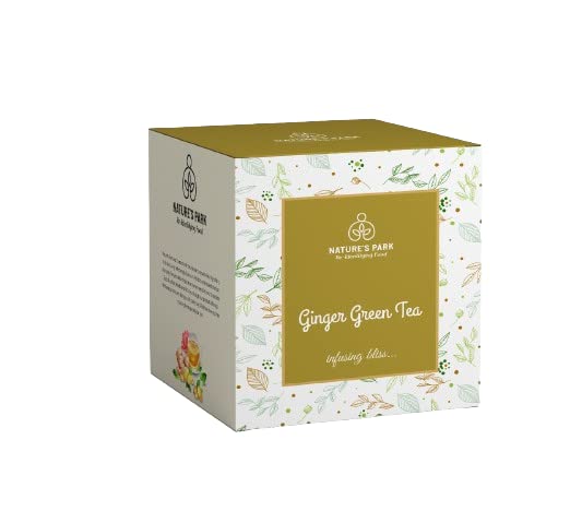 Image of Nature's Park Ginger Green Tea Box - Pack of 20 TeaBags